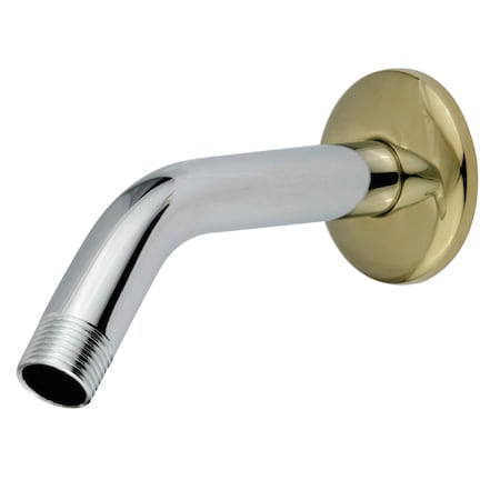 Showerscape Shower Arms and Flange, Polished Chrome/Polished Brass, Wall Mount K150K4